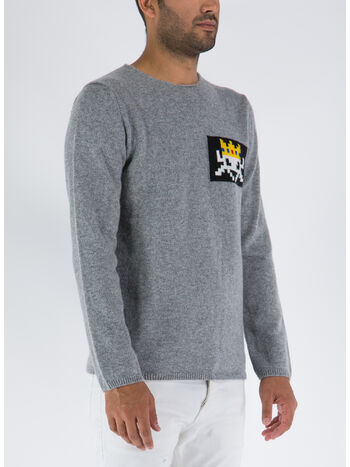 MAGLIONE GIROCOLLO, 1 GRIGIO, small