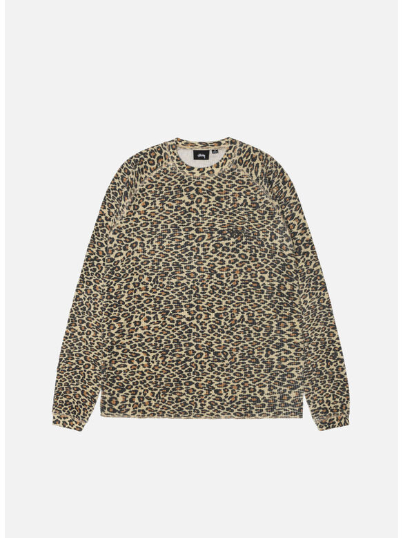 MAGLIONE GIROCOLLO RAGLAN BASIC THERMAL, 923 LEOPARD, medium