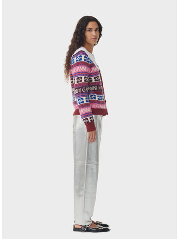 CARDIGAN CON LOGO, 999 MULTICOLOR, small