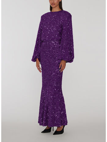 ABITO SEQUINS MAXI DRESS, 19-3540 PURPLE MAGIC, small