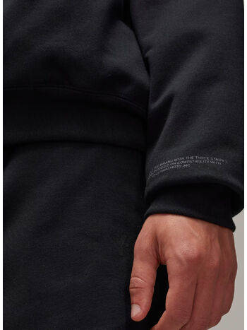 FELPA FULL ZIP CON LOGO, BLACK, small
