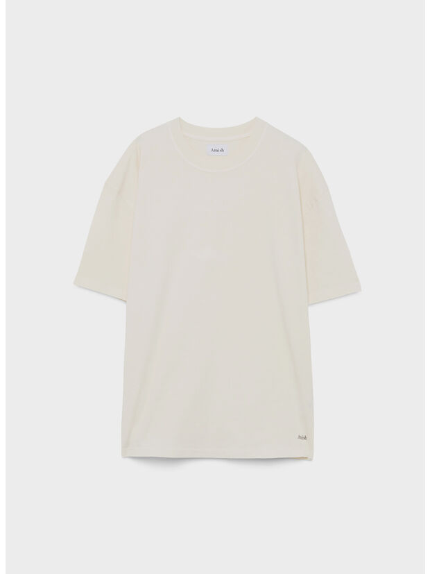 T-SHIRT MICRO LOGO, C0087 Jersey Dyed Ecru, large
