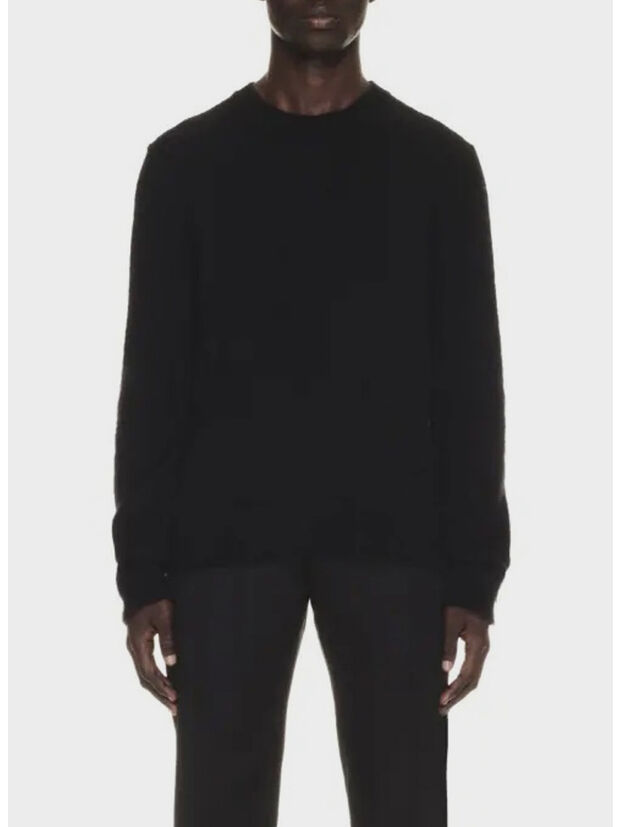 MAGLIONE MOHAIR ARROW KNIT CREWNECK, 1061 BLACK BEIGE, large