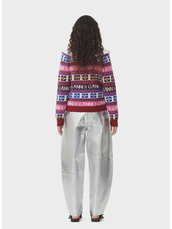 CARDIGAN CON LOGO, 999 MULTICOLOR, small