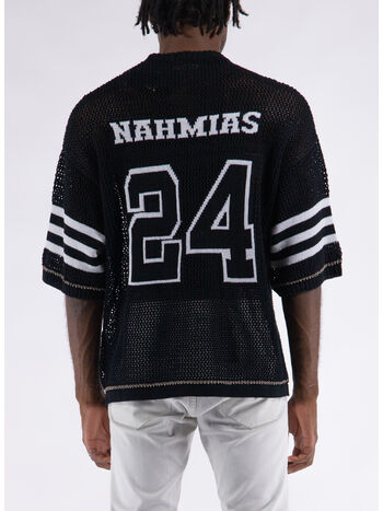 T-SHIRT KNIT24 FOOTBALL, 001 BLACK, small