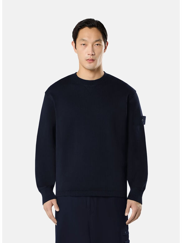 MAGLIONE GIROCOLLO S.I. GHOST, V0020 NAVY BLUE, medium