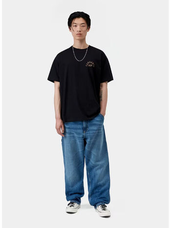 T-SHIRT ARCH SCRIPT, 3ZGXX BLACK/WIP H BROWN, small