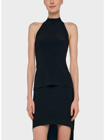 TOP HALTER, BLACK BLACK, small