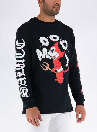 FELPA SAD EXPRESS LONG SLEEVE, BLACK, small