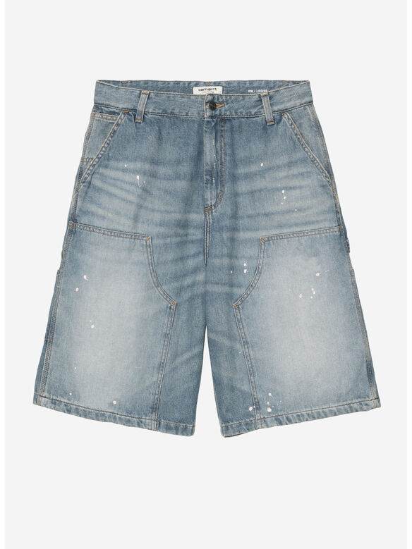 SHORT NIXON, 01EJ Blue, destroy wash, splatter, medium
