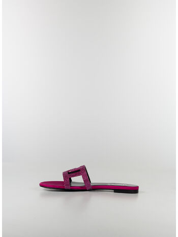 SANDALI BASSI CON CRISTALLI GRECA MAZE, , small