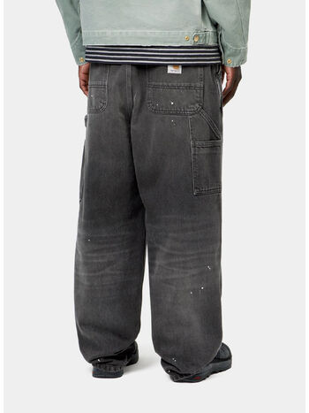PANTALONE SINGLE KNEE, 89EJ Black, destroy wash, splatter, small