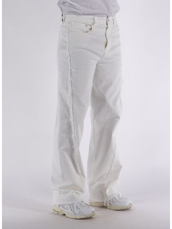 JEANS TWISTED DENIM BAGGY FIT IN DENIM, 01 OPTIC WHITE, small