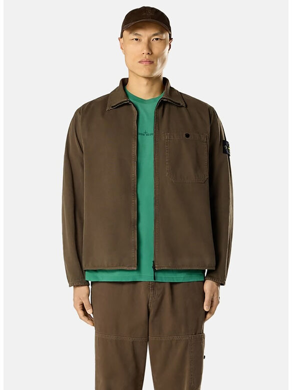 CAMICIA ORGANIC PANAMA COTTON OLD EFFECT, V017C UMBER, medium