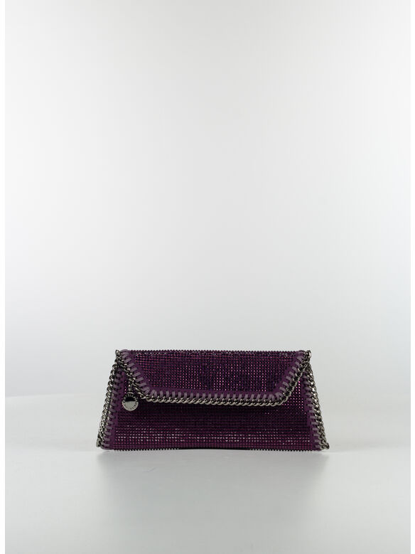 BORSA POCHETTE ALL OVER CRYSTAL HOTFIX, 5162 AMETHYSTE, medium
