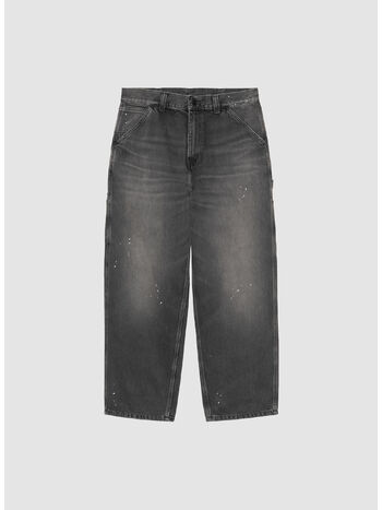 PANTALONE SINGLE KNEE, 89EJ Black, destroy wash, splatter, small