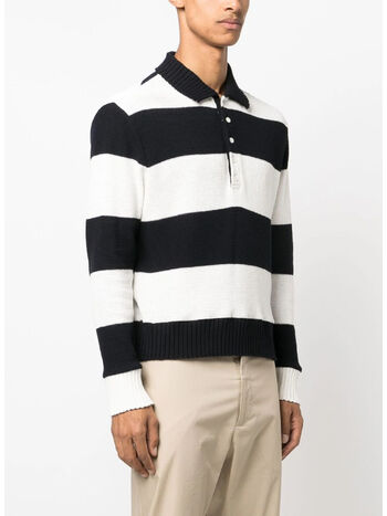 MAGLIONE POLO RUGBY STRIPE, 415 NAVY, small