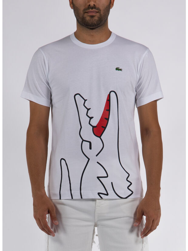 T-SHIRT KNIT X LACOSTE, WHITE, large