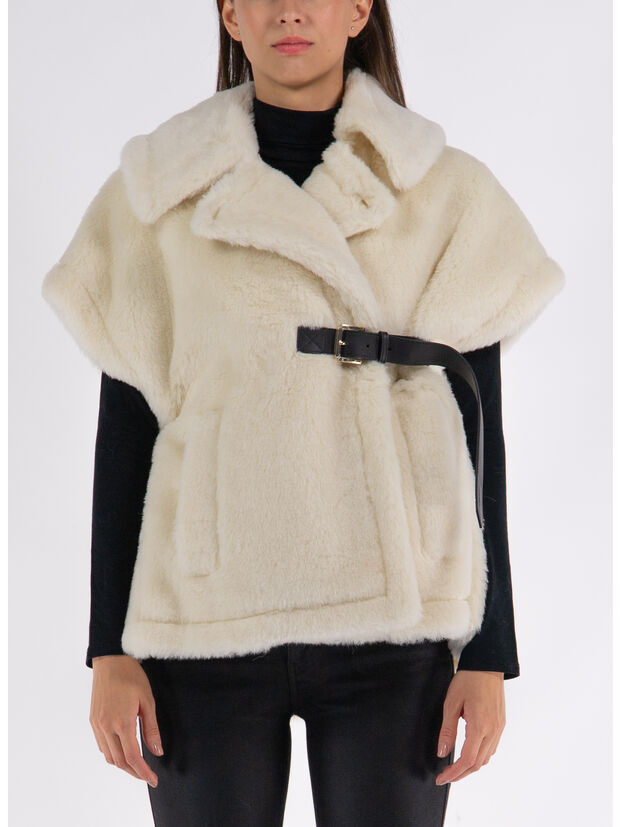 GILET IN TESSUTO TEDDY, 001, large