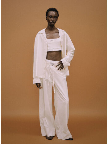 CAMICIA LS PAJAMA UNISEX, 0073 Off white, small