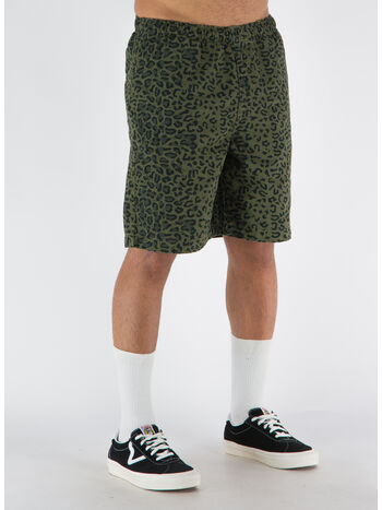 COSTUME LEOPARD BEACH SHORT, OLIVE, small