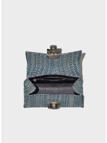 BORSA TOP HANDLE THE WASHED MONOGRAM DENIM ST. MARC, 473 SUN FADED DENIM, small