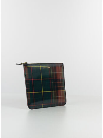PORTAFOGLIO WALLET LENTICULAR TARTAN UNISEX, RED/GREEN, small