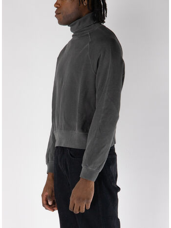 FELPA A COLLO ALTO SCHOLAR ROLLNECK, WORM BLACK ATHLETIC RIB, small