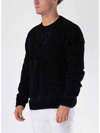 MAGLIONE GIROCOLLO DAYO, BLACK, small
