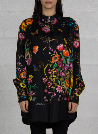CAMICIA FLORA, 1061BLACKPRINTED, small