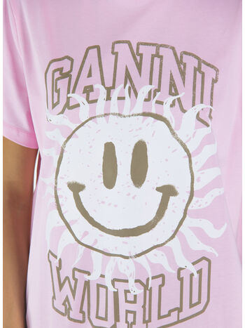 T-SHIRT BASIC JERSEY SMILEY RELAXED, 395 LILAC SACHET, small