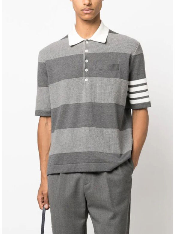 POLO RUGBY JACQUARD STITCH, 982 TONAL GREY, medium