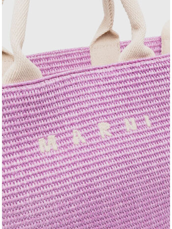 TOTE BAG PICCOLA IN RAFIA NATURALE, 00C04, small