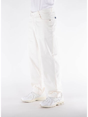 PANTALONE DRS LINEN, OFF WHITE, small