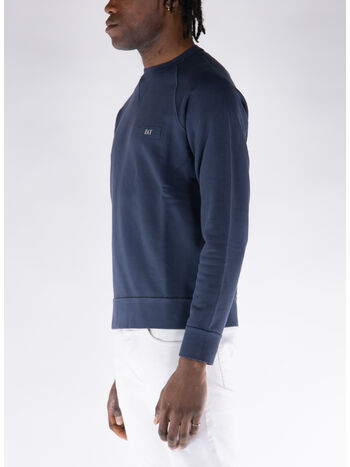 FELPA GIROCOLLO CON RICAMO, U811 BALTIC SCURO, small