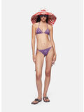 BIKINI IN LYCRA CON STAMPA A BANDANA, 690 VIOLET BROWN WHITE, thumb