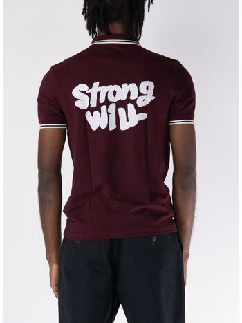 POLO SHORTSLEEVE STRONG WILL, BURGUNDY, small