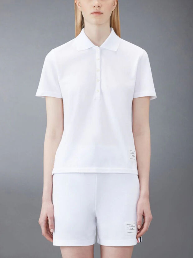 POLO A MANICHE CORTE, 100 WHITE, large