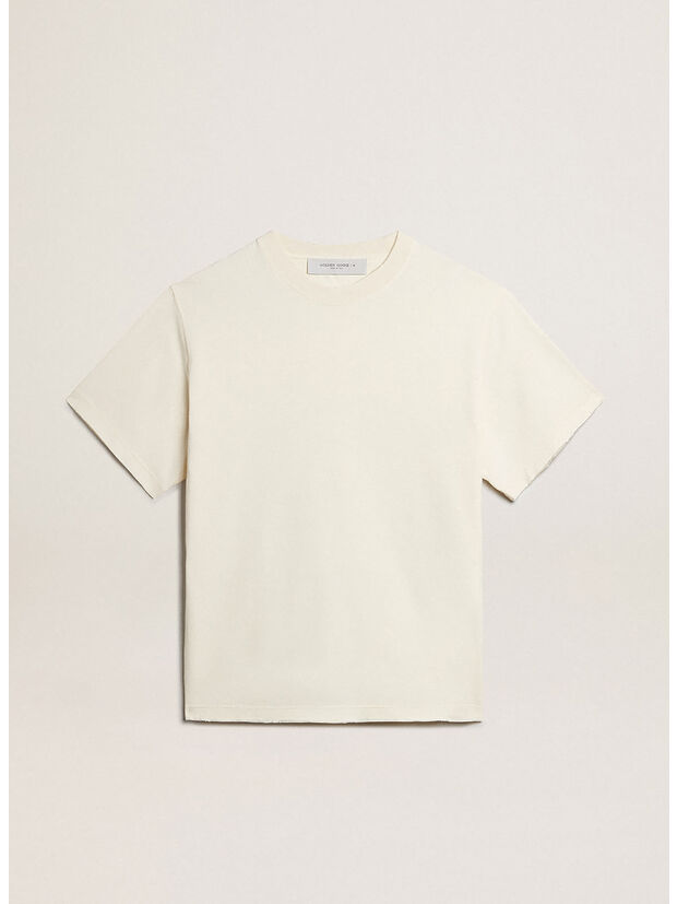 T-SHIRT CON LOGO REVERSE SUL RETRO, 11560 HERITAGEWHITE, large