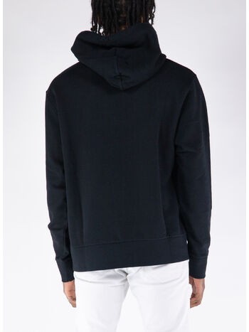 FELPA HOODIE LOGO EMBROIDERY, 999 BLACK, small