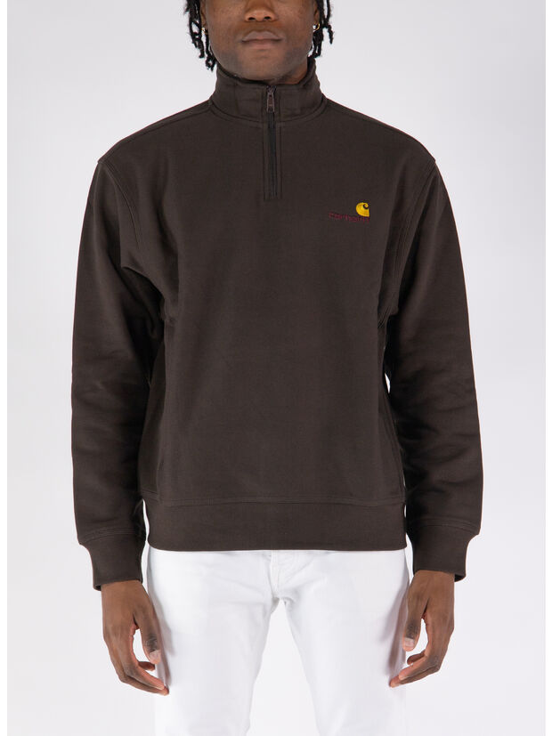 FELPA HALF ZIP AMERICAN SCRIPT, , large