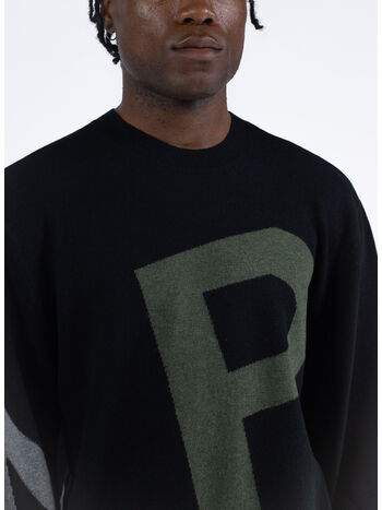 PULLOVER PULL LOGO ALL OVER H, LZZ  BLACK, small