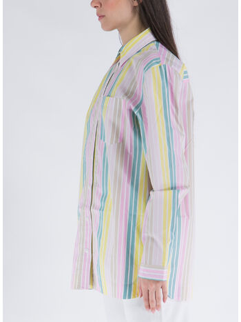 CAMICIA STRIPE COTTON, 999 MULTICOLOR, small