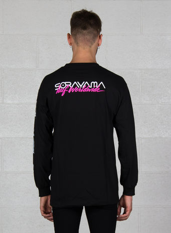 MAGLIA HUF X SORAYAMA LONG SLEEVE TEE, 001BLACK, small