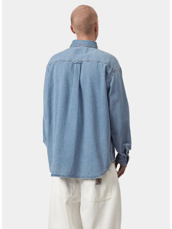 CAMICIA LUCAS SHIRT, 0135 Blue, bleached, small